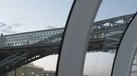 Excursion Boat Under The Bridge Stock Footage 63387978