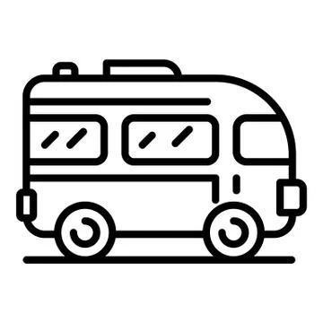 Excursion bus icon, outline style Stock Illustration