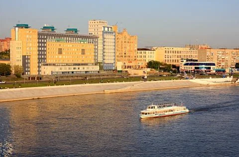 Excursion motor ship. Stock Photos