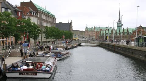 Excursion motorboats at Holmen Stock Footage 8838983