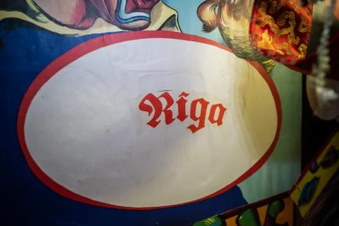 The excursion performance Wonderers in the abonded Riga's Circus building Stock Photos