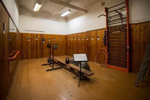 The excursion performance Wonderers in the abonded Riga's Circus building Stock-Fotos