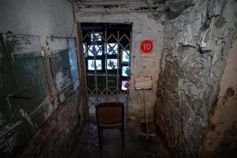 The excursion performance Wonderers in the abonded Riga's Circus building Stock Photos