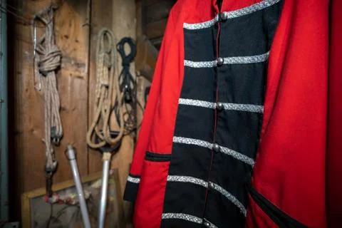 The excursion performance Wonderers in the abonded Riga's Circus building Stock Photos