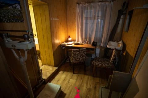 The excursion performance Wonderers in the abonded Riga's Circus building Stock Photos