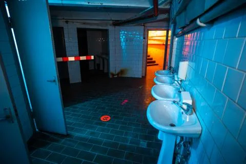 The excursion performance Wonderers in the abonded Riga's Circus building Stock Photos