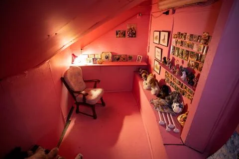 The excursion performance Wonderers in the abonded Riga's Circus building Stock Photos