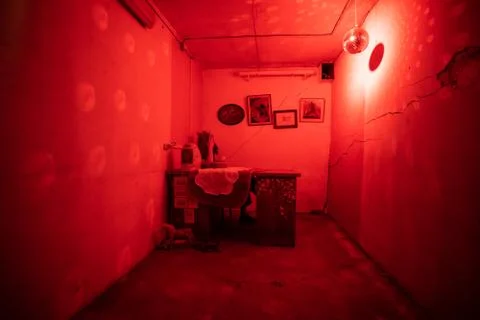 The excursion performance Wonderers in the abonded Riga's Circus building Stock-Fotos