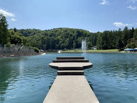 Excursion site and bathing area Orahovacko jezero - Slavonia, Croatia Stock Photos