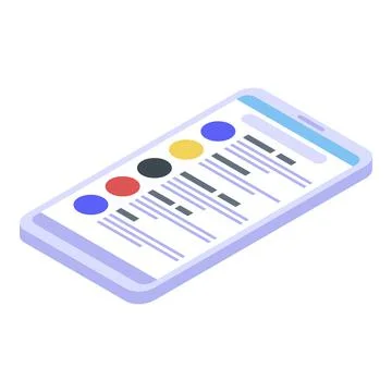Excursion smartphone guide icon, isometric style 스톡 일러스트