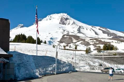Excursion to timberline lodge oregon. Stock Photos