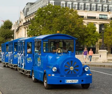 Excursion touristic steam train in Paris, France. Stock Photos