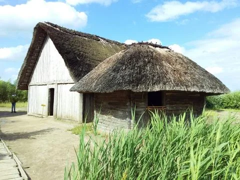 Excursion to the Viking Harbor Bork, Denmark Stock Photos