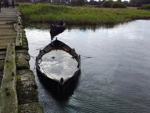Excursion to the Viking Harbor Bork, Denmark Stock Photos