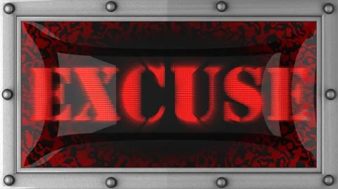 Excuse on led Stock Footage 8717981
