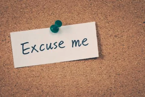 Excuse me Foto stock