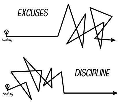 Excuses discipline Stock-Illustration