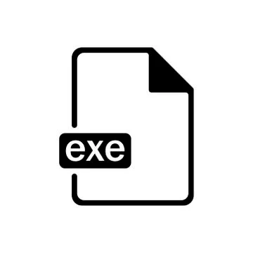 Exe document outline icon. Symbol, logo illustration for mobile concept and web Stock Illustration