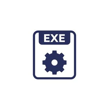 Exe file icon on white Illustration