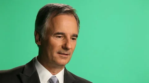 Exec on phone - Greenscrn - CU Video stock 8144050