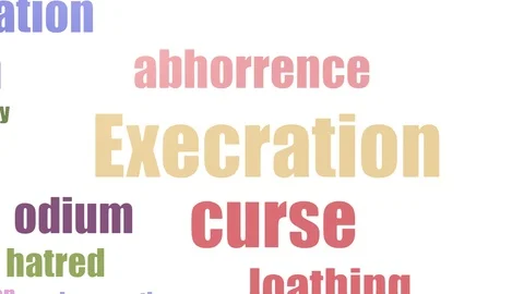 Execration Word Cloud Animated Isolated ... | Stock Video | Pond5
