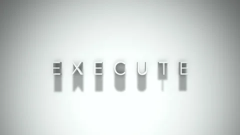 Execute 3D title animation with shadows on a white background Video stock 297385337