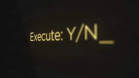 Execute computer command software screen prompt Stock Footage 70364159