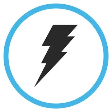 Execute Flat Rounded Vector Icon Stock Illustration