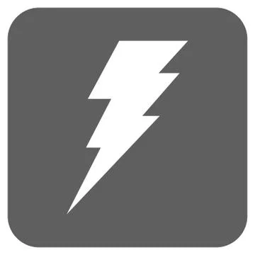 Execute Flat Squared Glyph Icon Stock Illustration