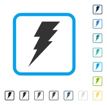 Execute Framed Vector Icon Stock Illustration