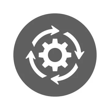 Executing, management, processing icon. 스톡 일러스트