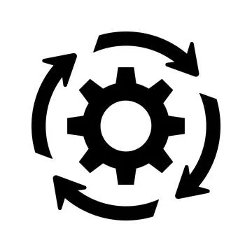 Executing, management, processing icon. 스톡 일러스트