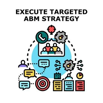 Executing targeted account based marketing strategy イラスト素材