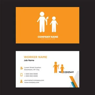 Execution business card design Stock Illustration