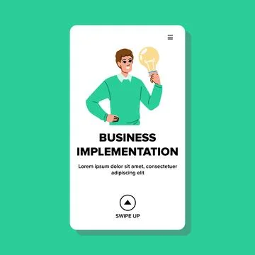 Execution business implementation vector Illustrazione stock