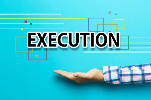 Execution concept with hand Stock Illustration