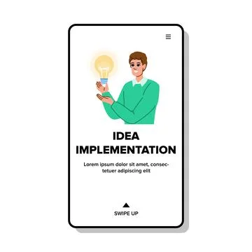 Execution idea implementation vector 스톡 일러스트