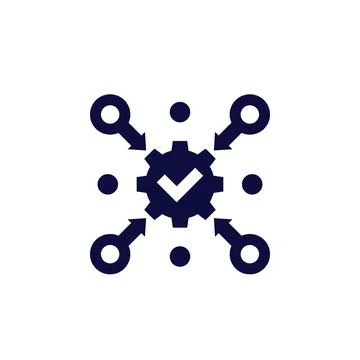 Execution, implement and execute icon Illustrazione stock