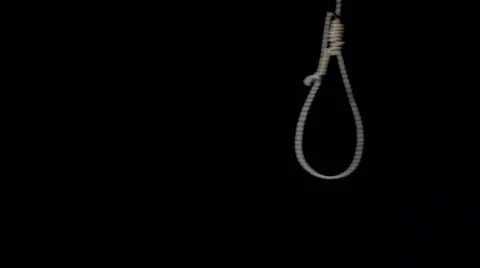 Execution loop on a black background isolated Stock Footage 67872026