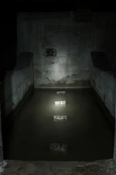 The Execution Room In The Basement Of Building B At Lawang Sewu 스톡 사진