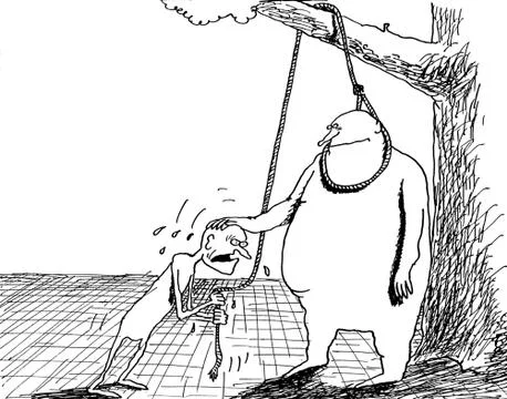 Execution Theme Scetch Stock Illustration