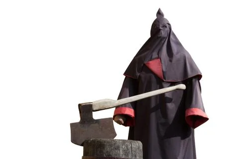 Executioner axe isolated on white Stock Photos