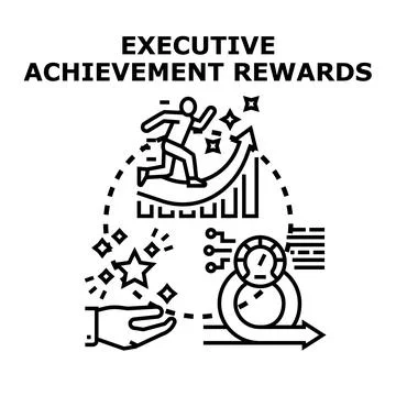 Executive achievement rewards for career progress and success Stock Illustration