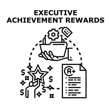 Executive achievement rewards concept achieving business goals Stock Illustration