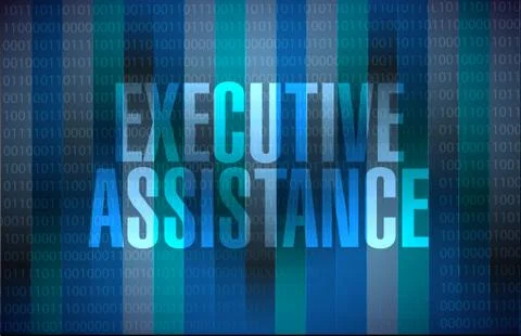 Executive assistance binary sign concept Stockillustratie