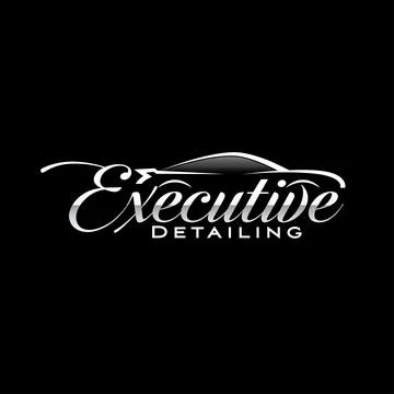 Executive auto detailing logo design Stock Illustration