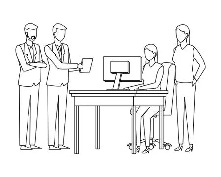 Executive business cartoon イラスト素材