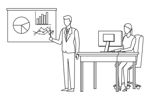 Executive business cartoon イラスト素材