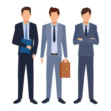 Executive business cartoon Stock Illustration