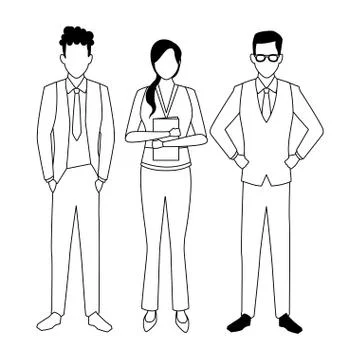 Executive business cartoon Stock Illustration